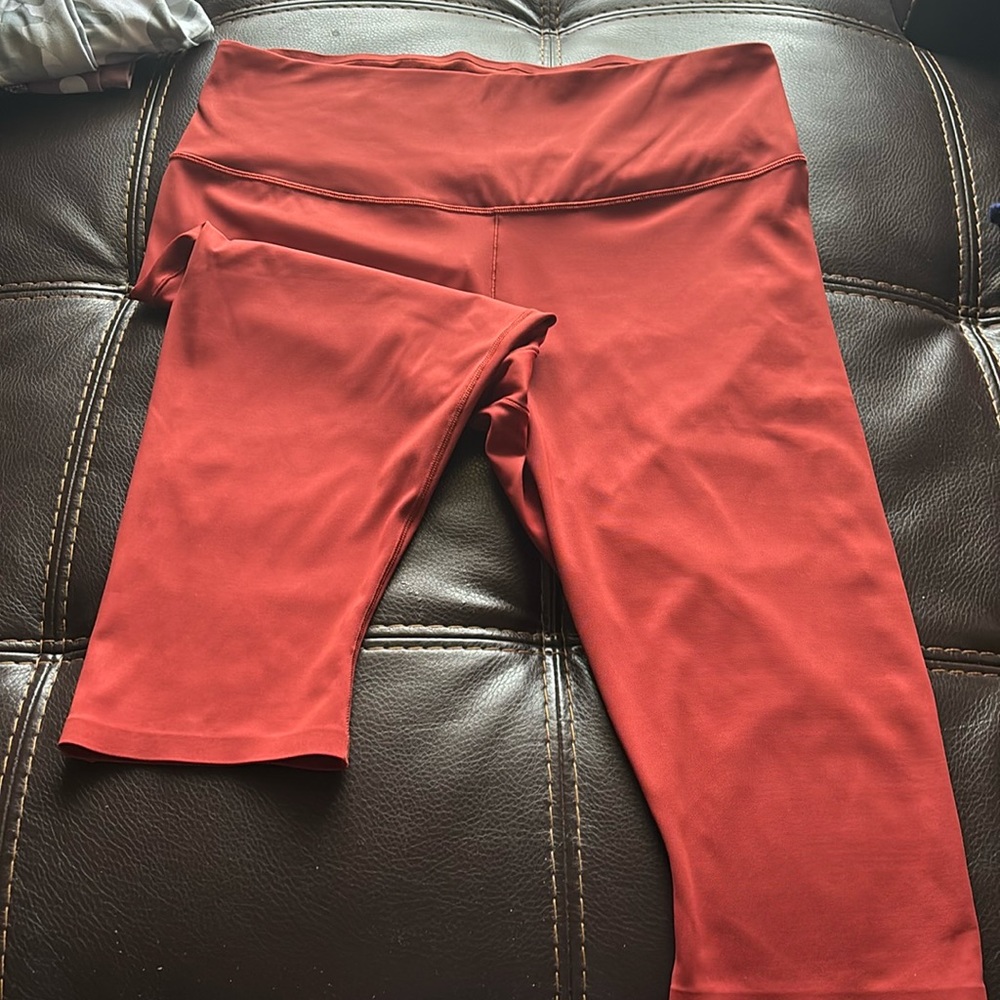 CALIA stay powerful workout pants rust color